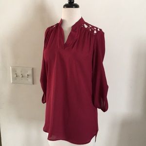 Burgundy blouse